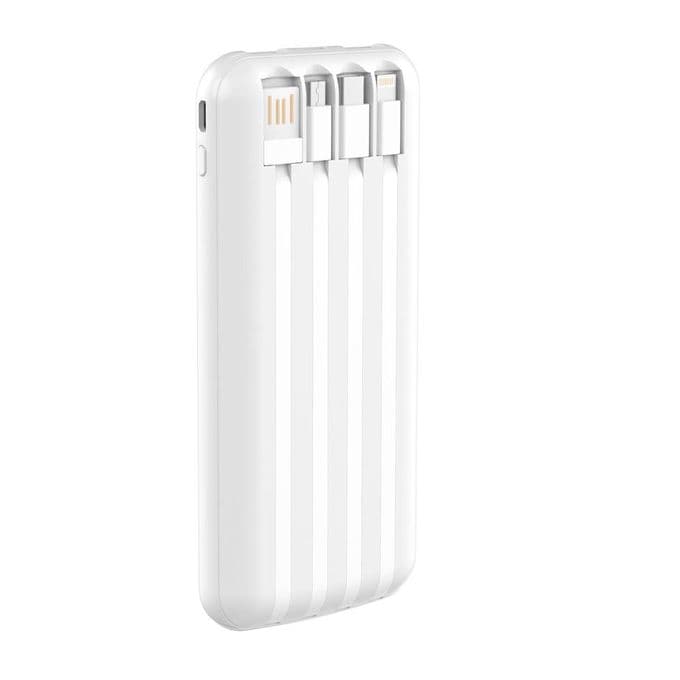 Devia Kintone Series Wired Power Bank , 10000 mAh 5 Ports , White , MP32B