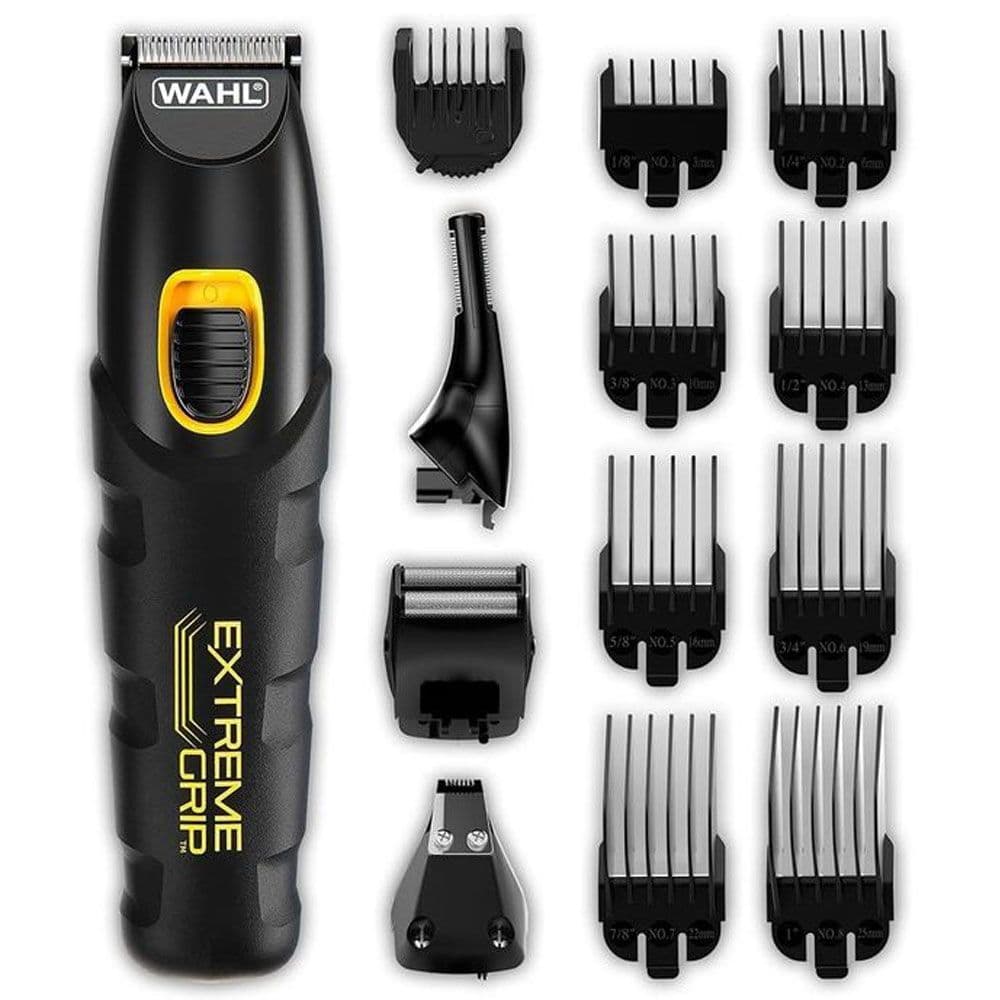 Wahl Extreme Grip Hair Trimmer with Attachments , Black - 09893-1926