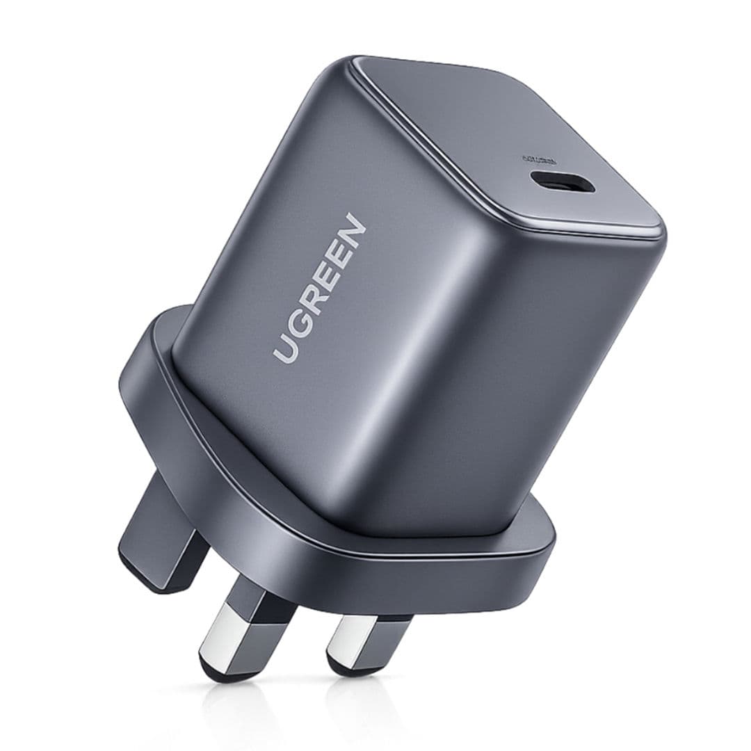 Ugreen Zapix Wall Charger , 1 Ports Type C , 30 Watt 240 Volt Gray - X513