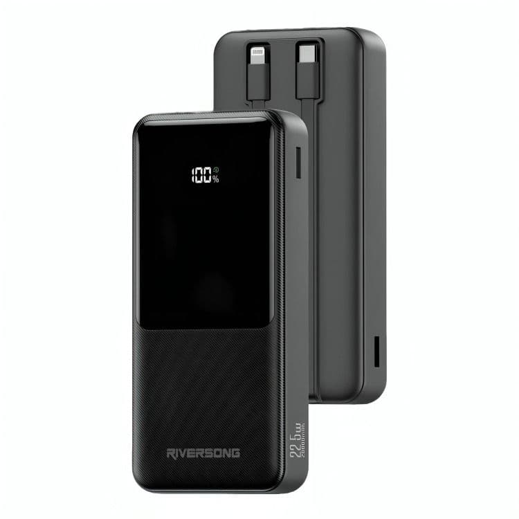 Riversong Power Bank , 20000 mAh 3 Ports , Black