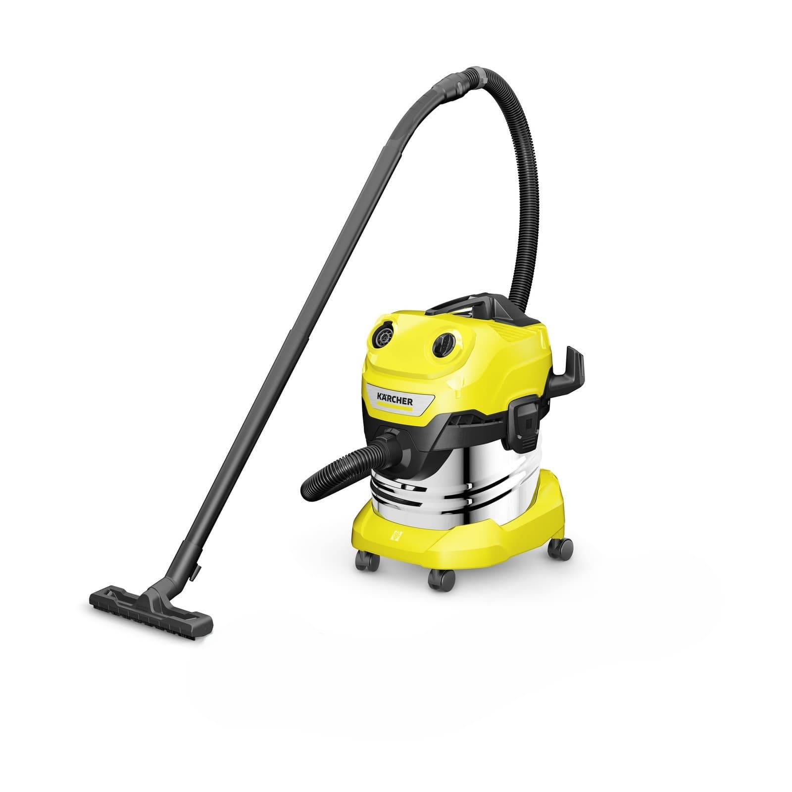 Karcher Wet and Dry Drum Vacuum Cleaner , Black Yellow - WD 4 S V-20/5/22