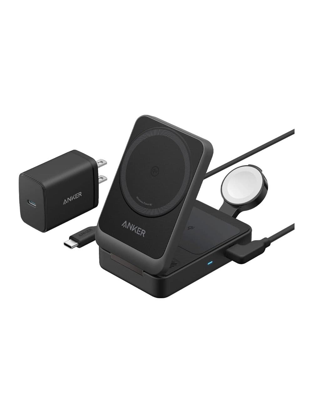 Anker MagGo 3-In-1 Wireless Charger , 15 Watt , Black - B25M1211