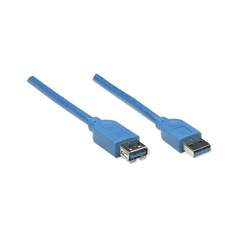 Manhattan USB USB Extension Cable 3 Meter Blue - 394659