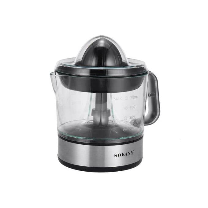 Sokany Electric Citrus Juicer , 700 milliliter 45 Watt Silver Black - JE-623D