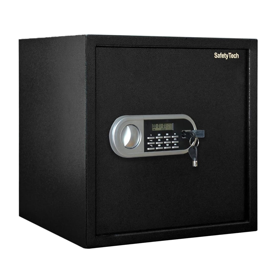 Safety Tech Digital Electronic with Key Lock Safe Box ,40 Liter ,Black - GN40 EUD3