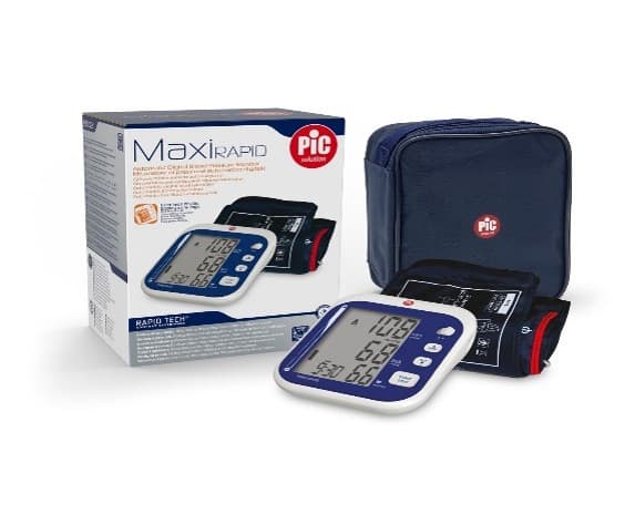 PIC Maxi Rapid USB + Non-rechargeable batteries Upper arm Blood Pressure Monitor , White Blue