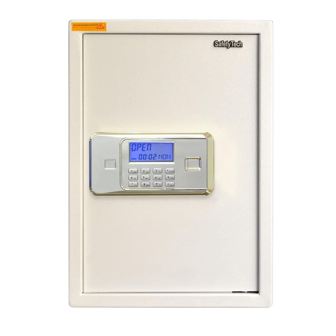 Safety Tech Digital Electronic with Keys Safe Box ,50 Liter ,White - GN50 BLS3