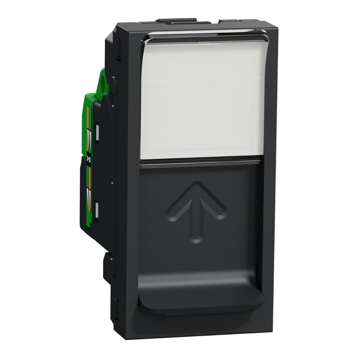 Schneider Electric New Unica RJ45 connector for RJ45 8 contact(s) Cat.6 , Anthracite - NU341454