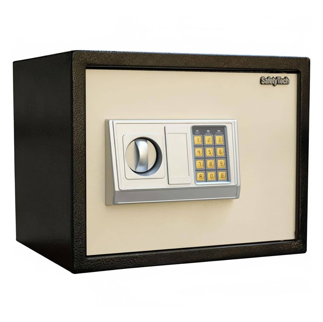 Safety Tech Digital Electronic with Key Lock Safe Box ,30 Liter ,Beige - GN30 EIA3