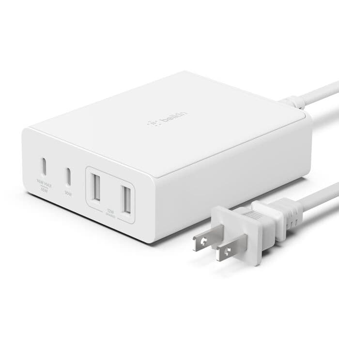 Belkin Wall Charger , 4 Ports , 108 Watt White