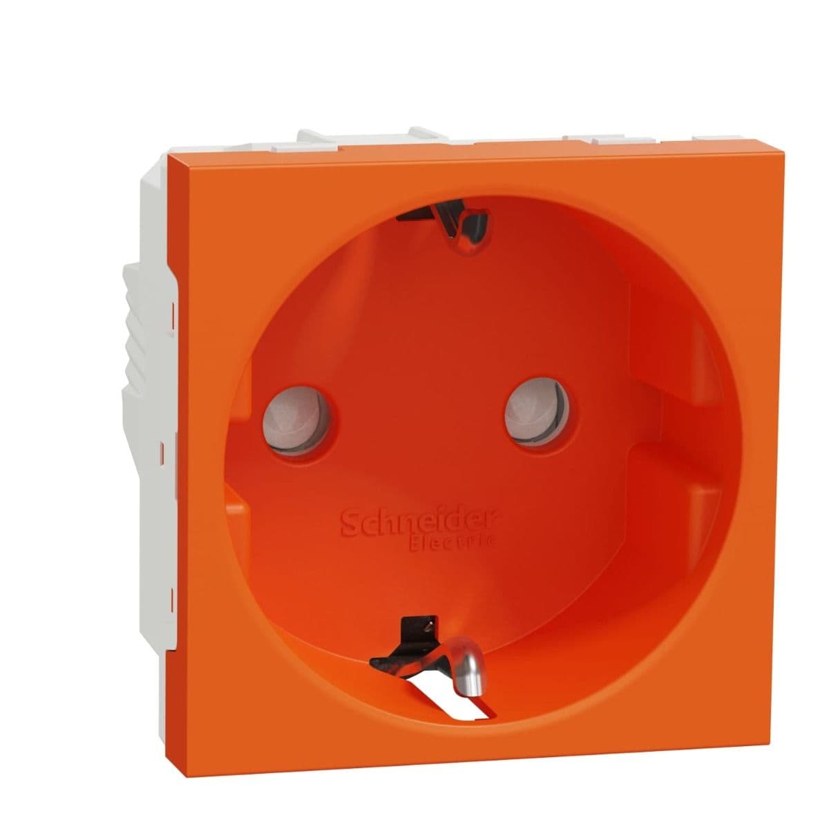 Schneider Electric New Unica Schuko Socket Outlet with Shutter for German standard , Orange - NU303761
