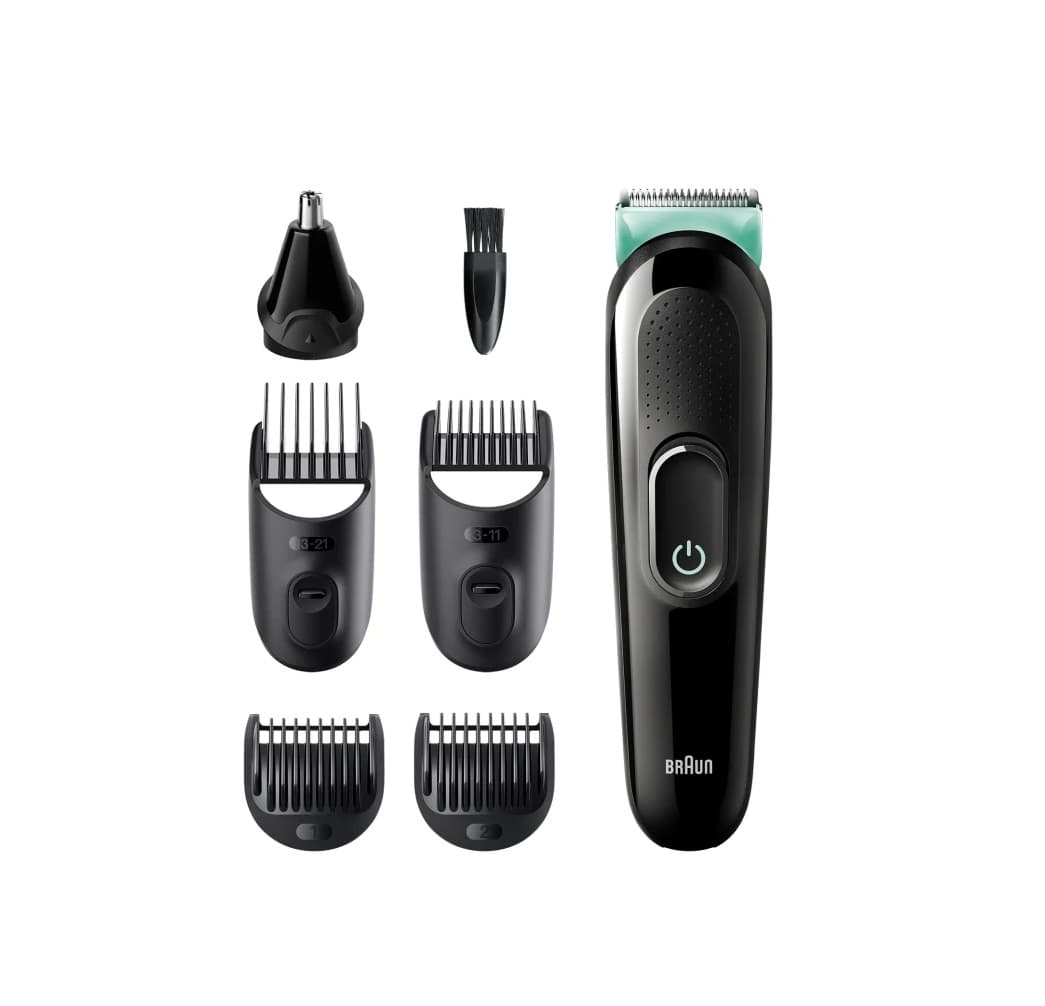 Braun Hair Trimmer with Attachments , Black - MGK3321