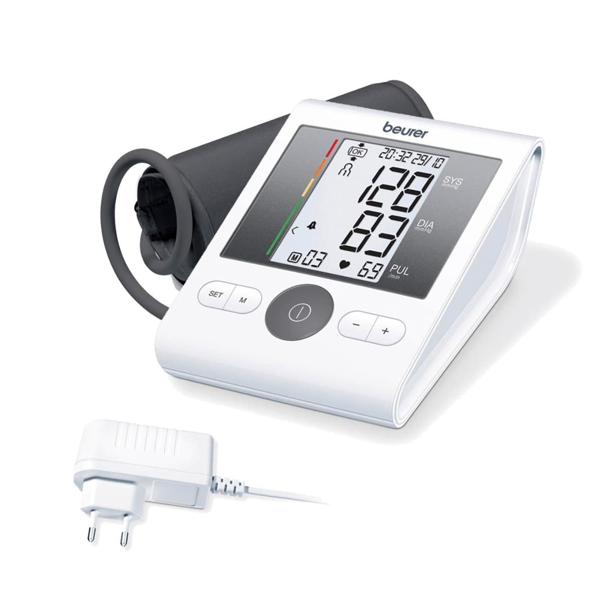 Beurer Upper arm Blood Pressure Monitor , White Grey - BM28+AD