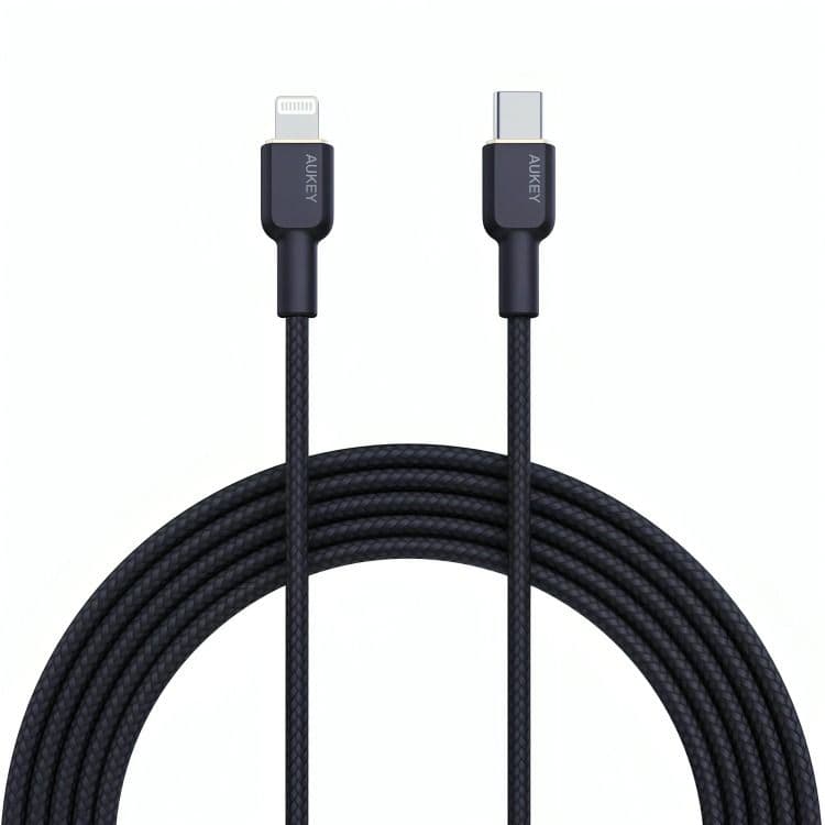 Aukey Lightning Charging Cable 1.8 Meter Black - CBNCL2