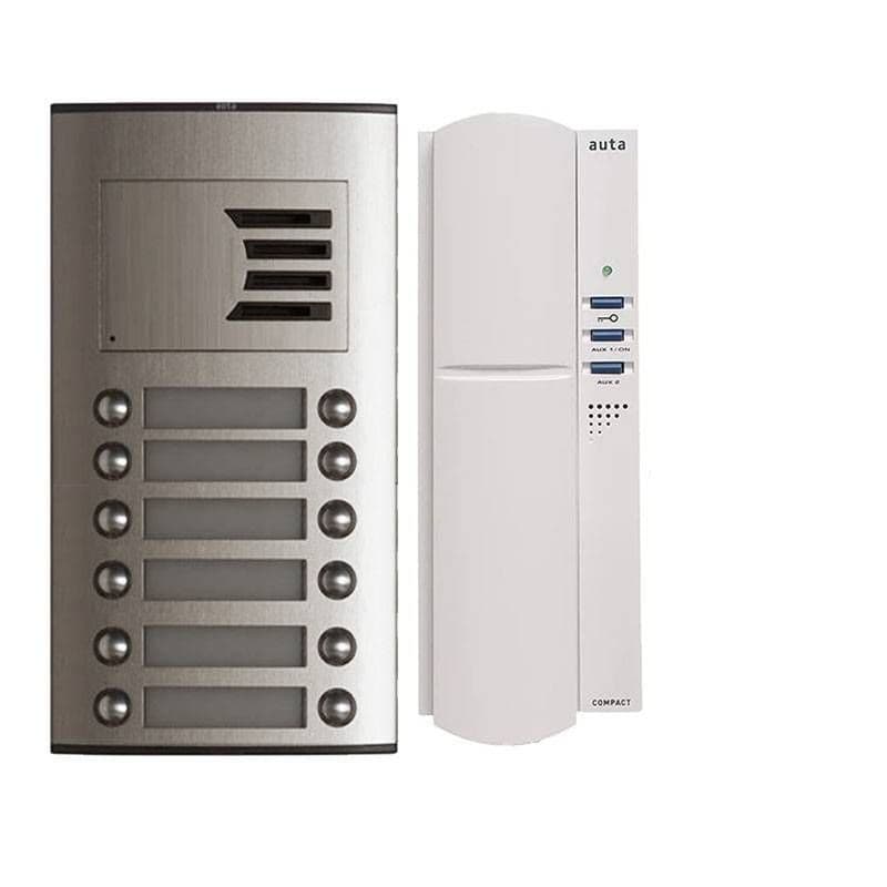 Auta Audio Intercom Kit with 12 Lines ,Silver - 749712