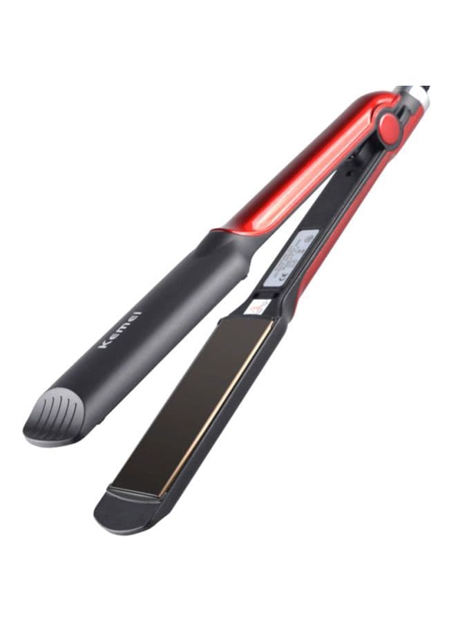 Kemei Hair Straightener 220 Celsius , Black Red - KM-531