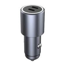 Cardoo Car Charger , 1 Ports , USB , 60 Watt , Silver - CGLCPC02