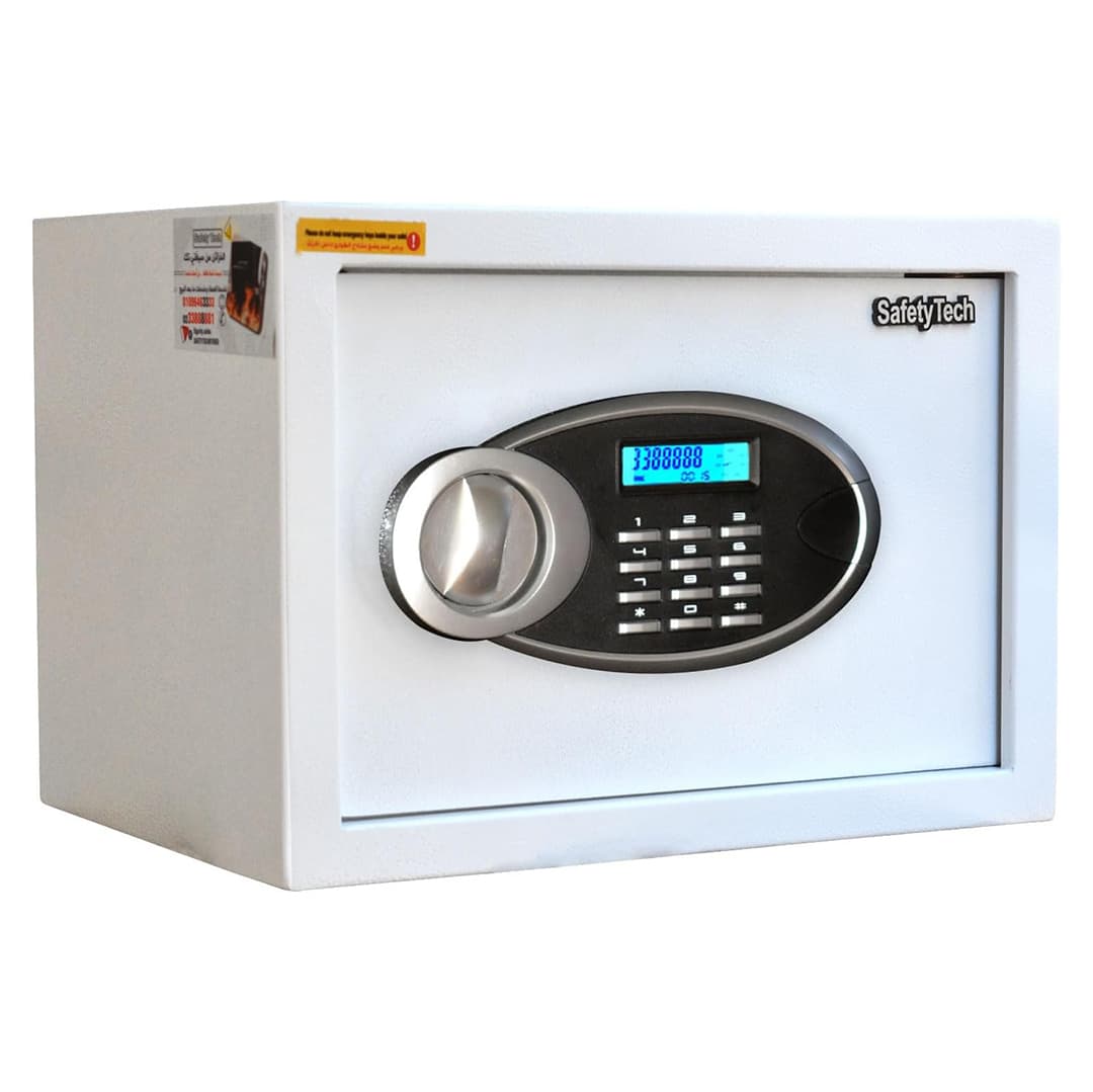 Safety Tech Digital Electronic with Key Lock Safe Box ,25 Liter ,White - GN 25 EUD 613
