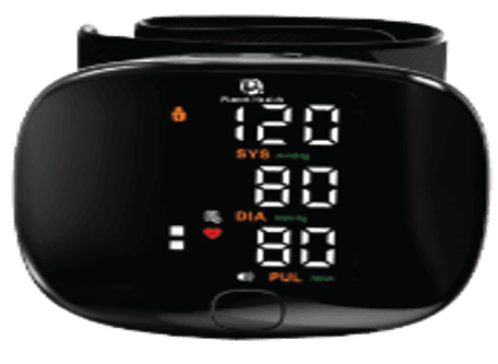 Planet Health USB Type-C + Rechargeable Lithium Battery Wrist Blood Pressure Monitor , Black - PH 350