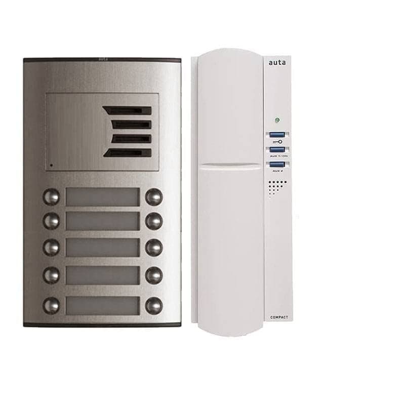 Auta Audio Intercom Kit with 10 Lines ,Silver - 749710