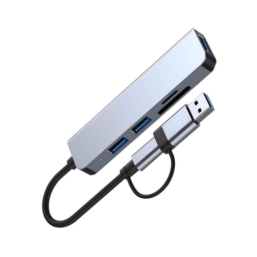 L'Avvento 5 in 1 USB Hub ,Dual Ports Type C and A - CV567