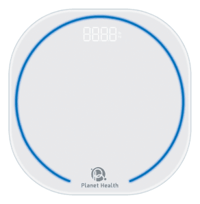 Planet Health Elegant Tempered Glass Digital Bathroom Scale , 180 Kilogram , White