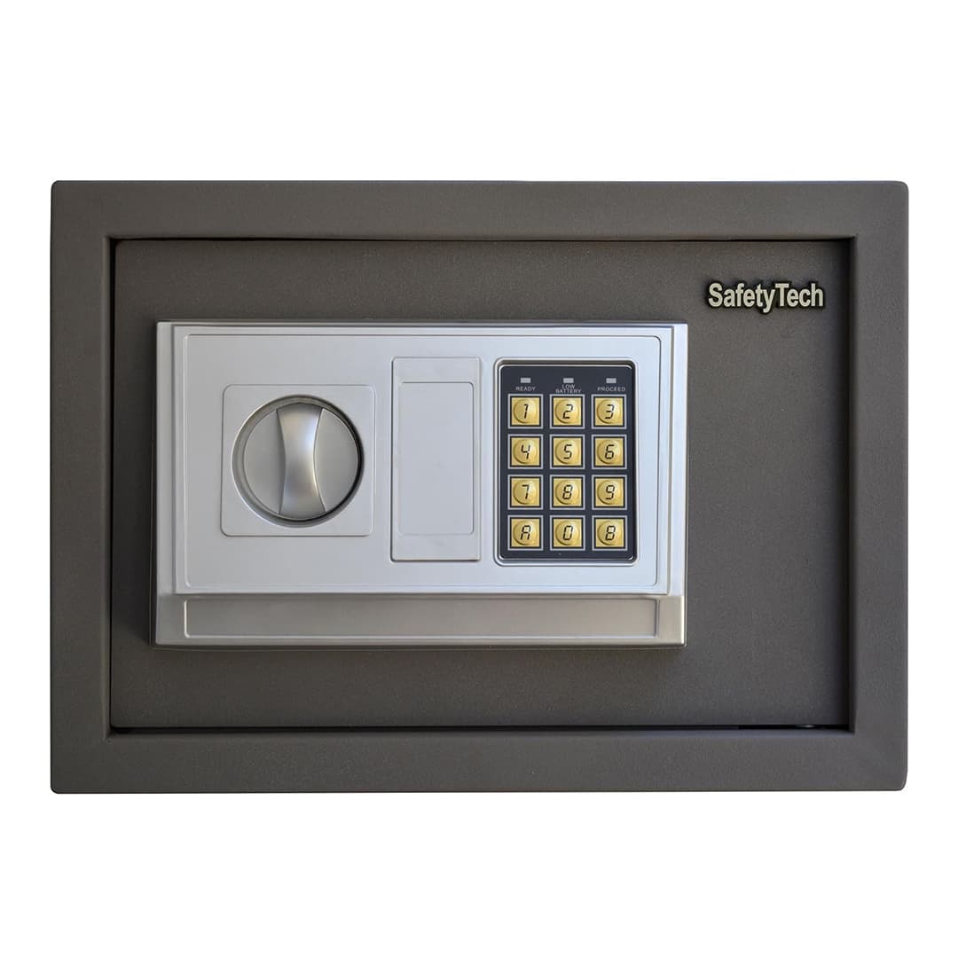 Safety Tech Digital Electronic with Key Lock Safe Box ,25 Liter ,Gray - GN25 EIA 611