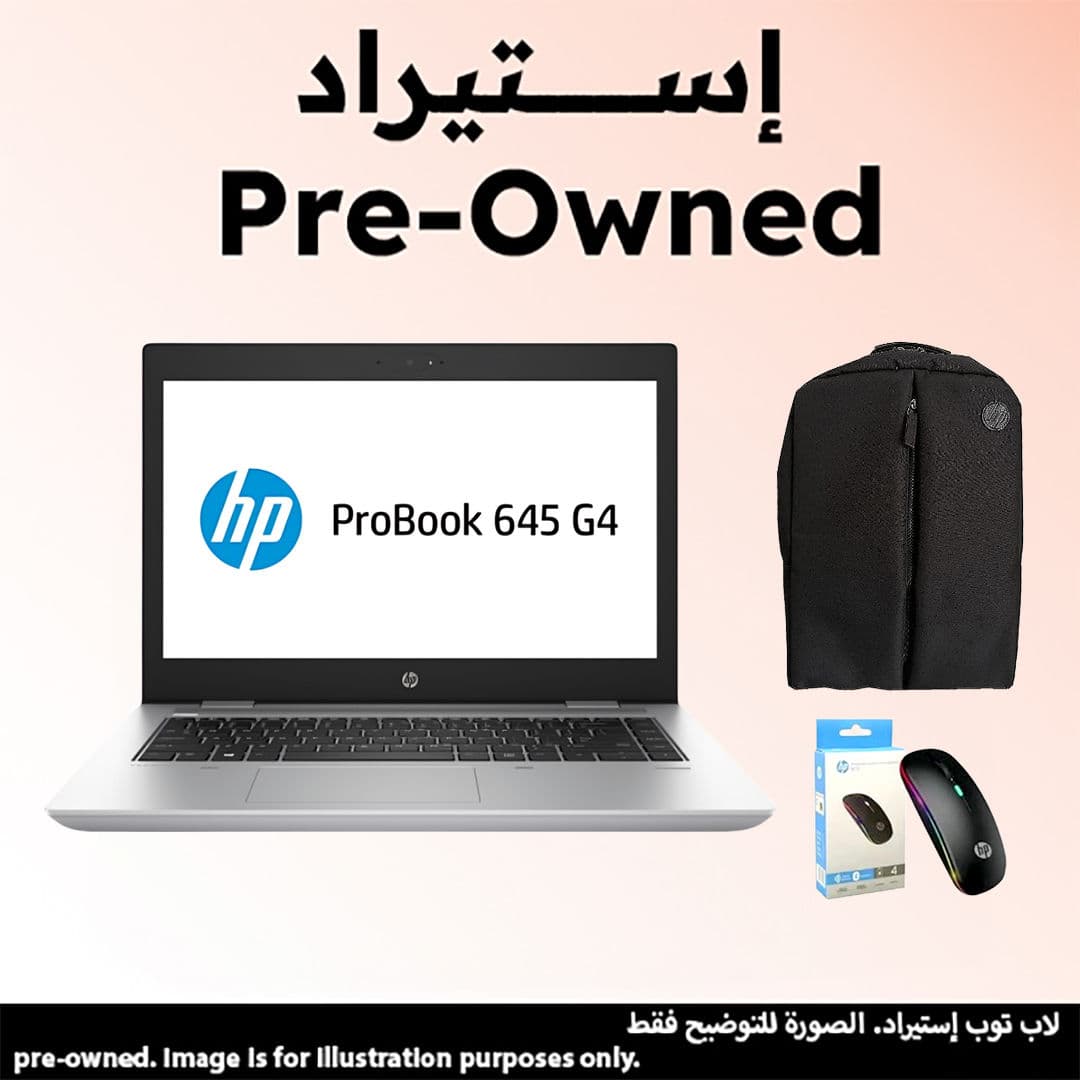 Hp ProBook 645 G4 Pre-owned Laptop ,AMD Ryzen 5 Pro 2500U ,256 GB SSD ,8 GB ,AMD Radeon Vega 8