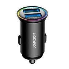 Joyroom Car Charger , 2 Ports , USB , 24 Watt , Black - JRCCN03