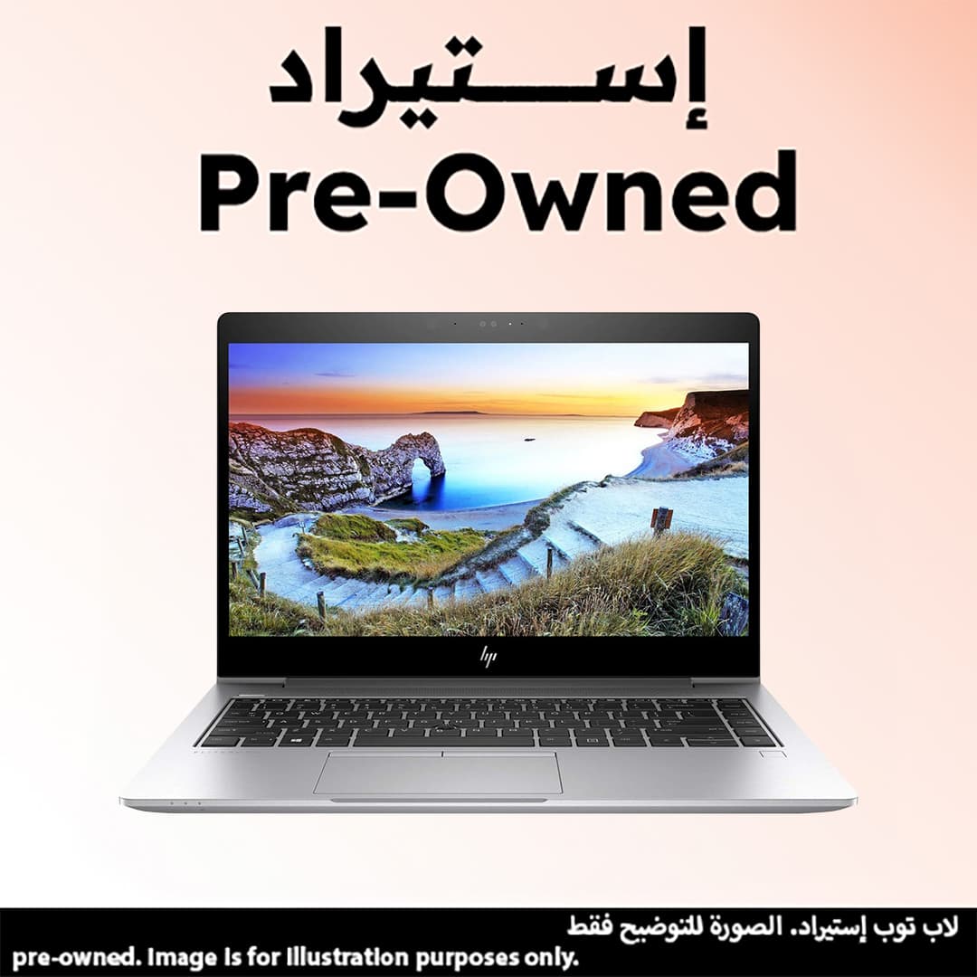 Hp Elitebook 840 G5 2019 Pre-owned Laptop ,Intel core i5-8250U ,256 GB SSD ,8 GB ,Intel UHD Graphics 620 ,Windows 10 Pro - Silver