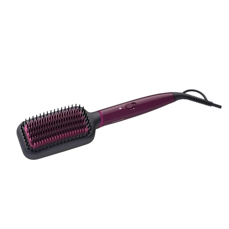 Philips Hair Straightening Brush 200 Celsius , Purple - BHH730