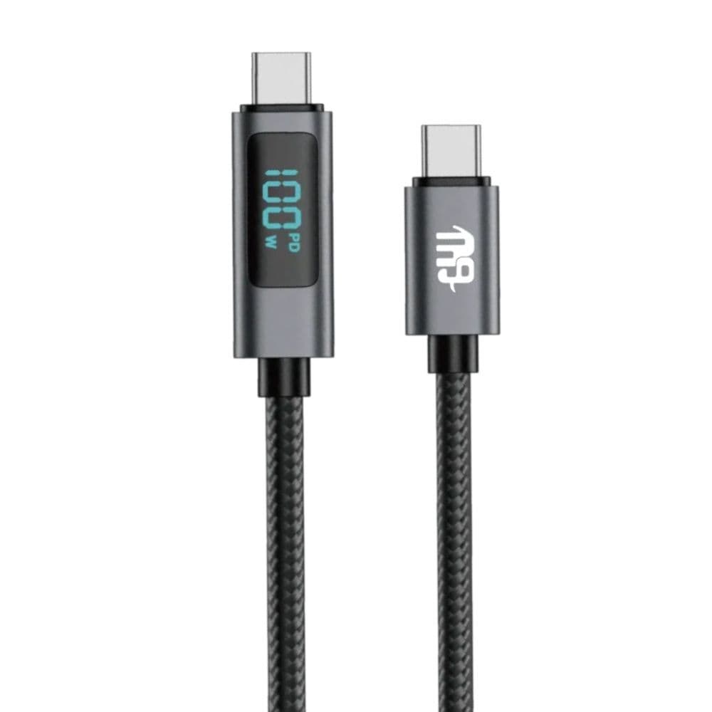 Nine Sparkle Digital Datacable Type C Charging Cable 1.2 Centimeter Black