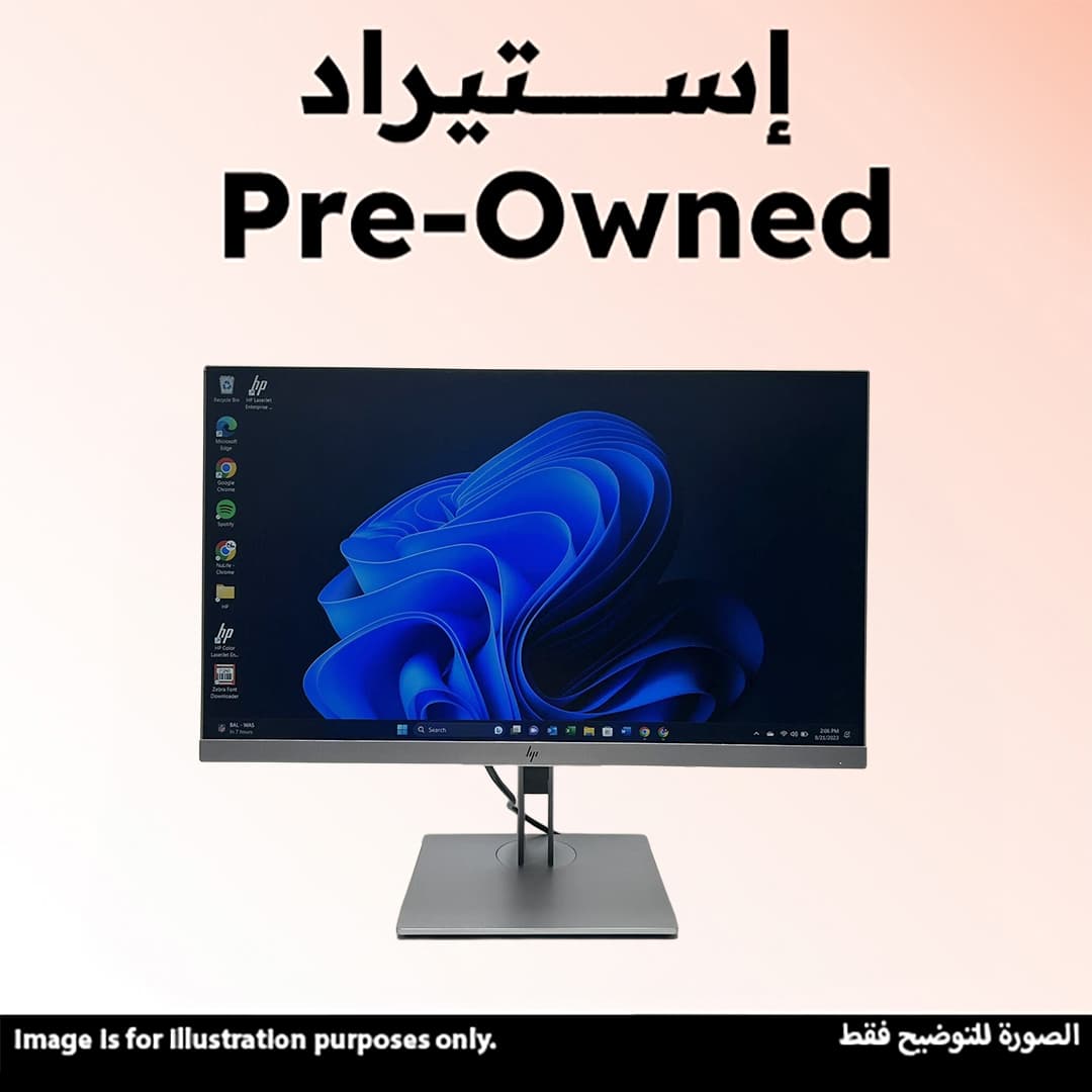 Hp EliteDisplay E243 FHD Pre-Owned Flat Monitor ,24 Inch ,60 Hertz ,5 Millisecond ,Grade A ,Gray