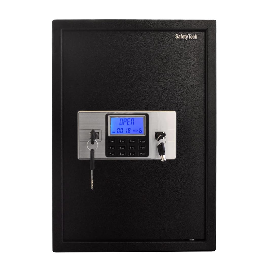 Safety Tech Digital Electronic with Keys Safe Box ,50 Liter ,Black - GN50 BLS4