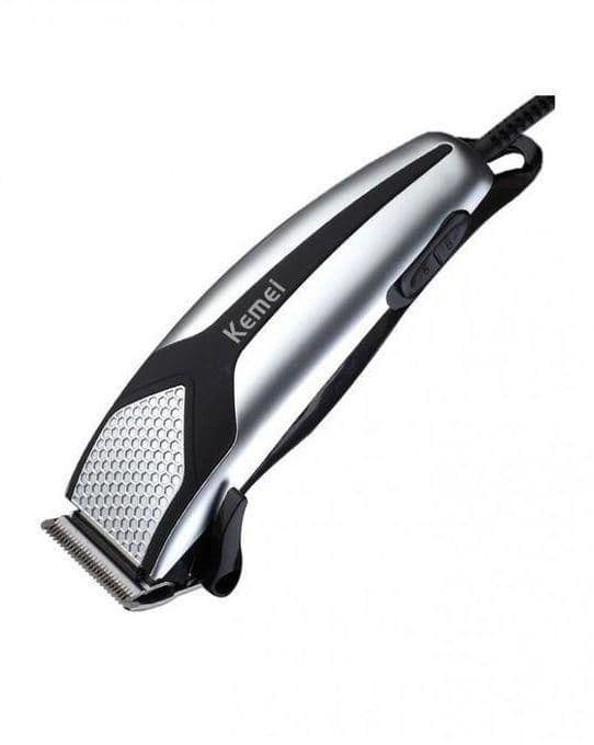 Kemei Hair Trimmer , Silver Black - KM-4640