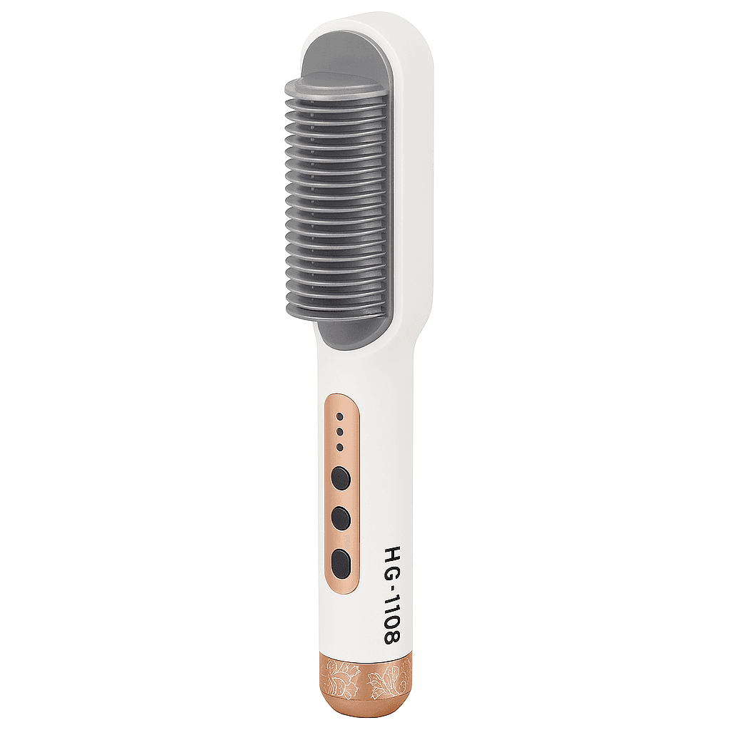 Home Gold Hair Straightener 980 Fahrenheit , White - HG-108