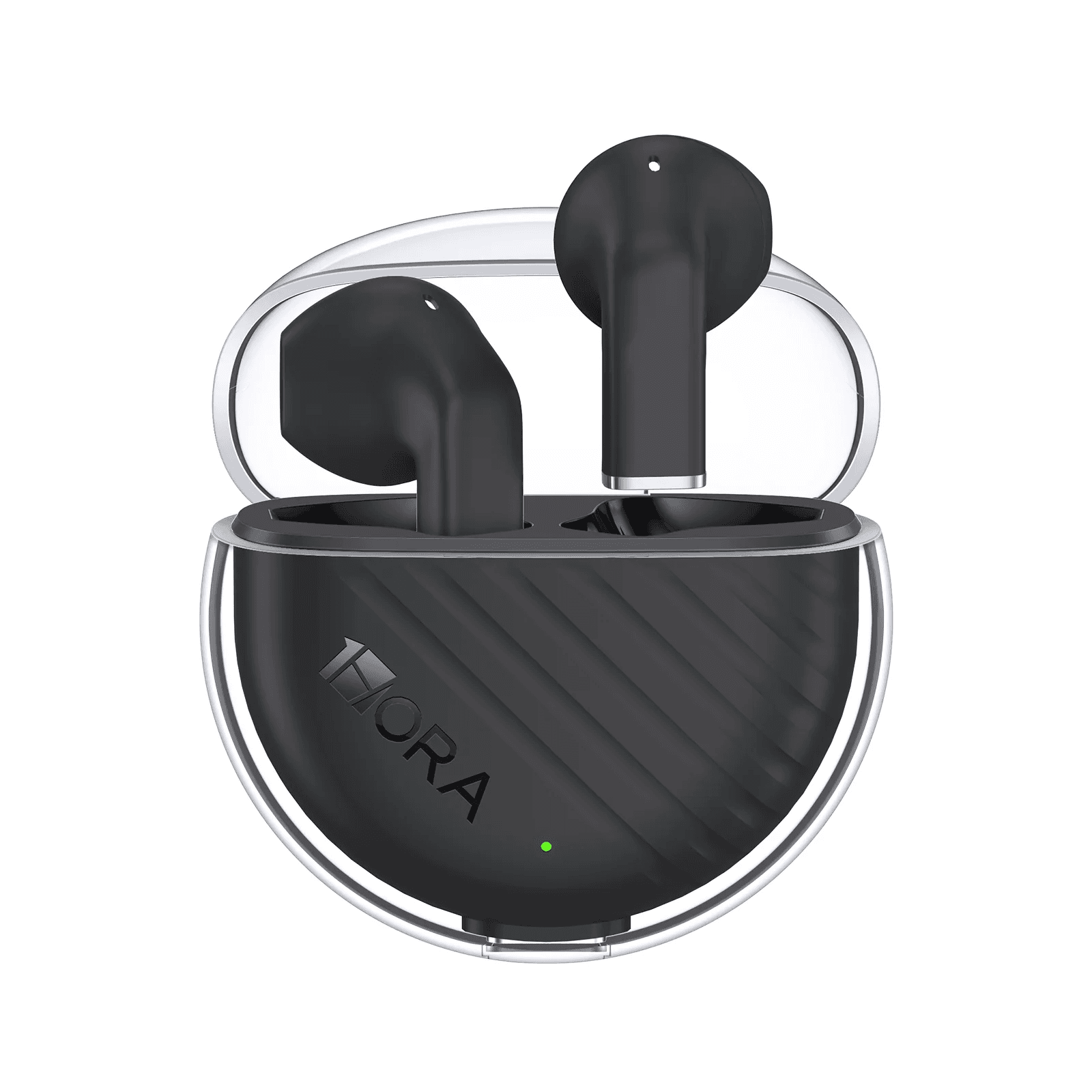 1Hora Earbuds , Transparent and Black - AUT209