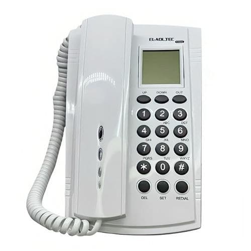 Eladl Tec Corded Telephone ,White - 10BE