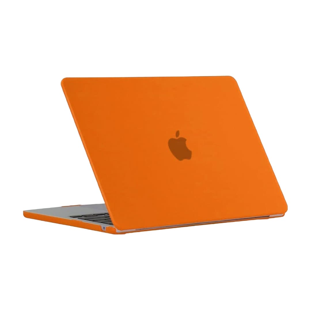 Generic Crystal Hard Shell Case for MacBook Air 13.3-inch (models A1932, A2179, A2337) , Orange