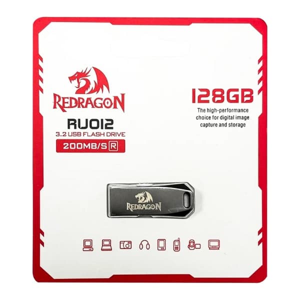Redragon Flash Drive , 128 GB , Black - RU012