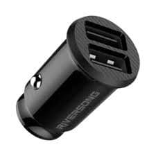Riversong Car Charger , 1 Ports , Dual Ports Type C and A , 17 Watt , Black - CC13