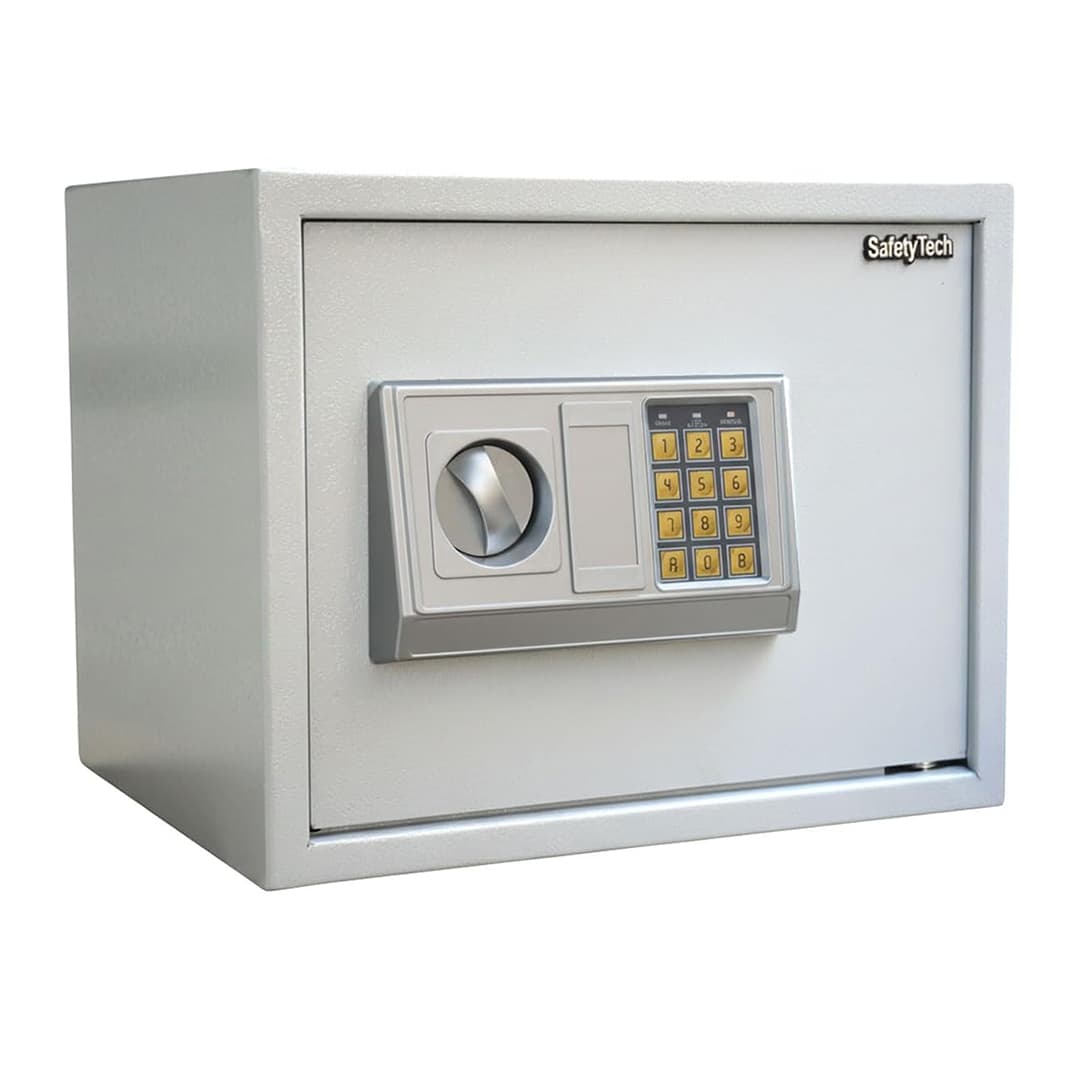 Safety Tech Digital Electronic with Key Lock Safe Box ,30 Liter ,Gray - GN30 EIA3