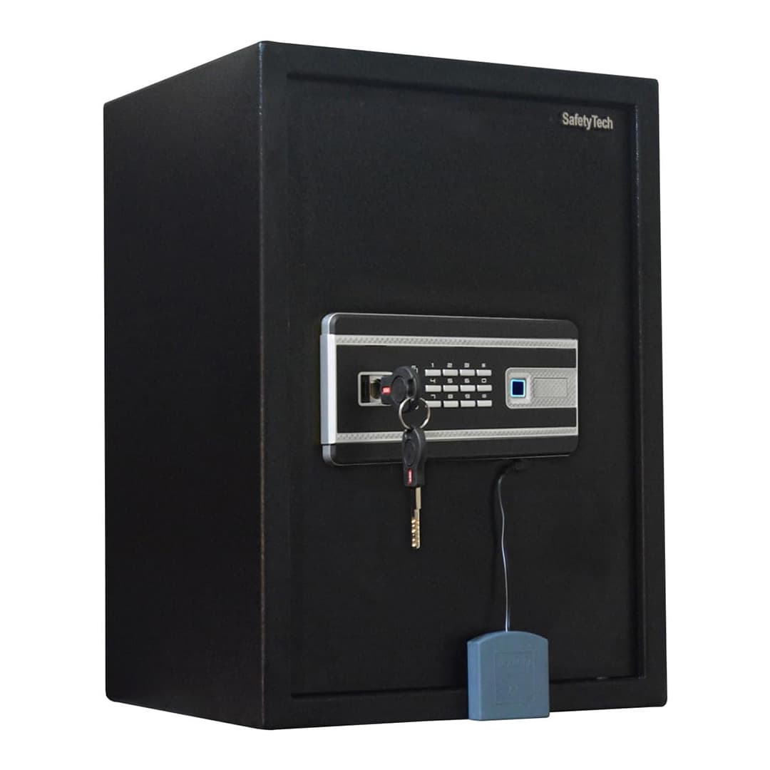 Safety Tech Digital Fingerprint with Keys Safe Box ,50 Liter ,Black - GN50 BLT