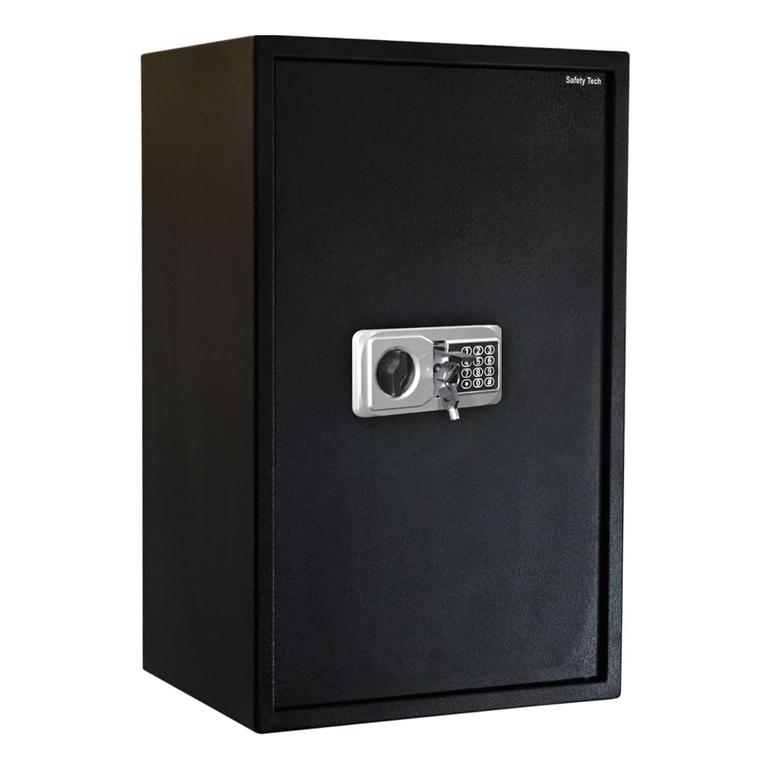 Safety Tech Digital Electronic with Key Lock Safe Box ,75 Liter ,Black - GN75 NEK