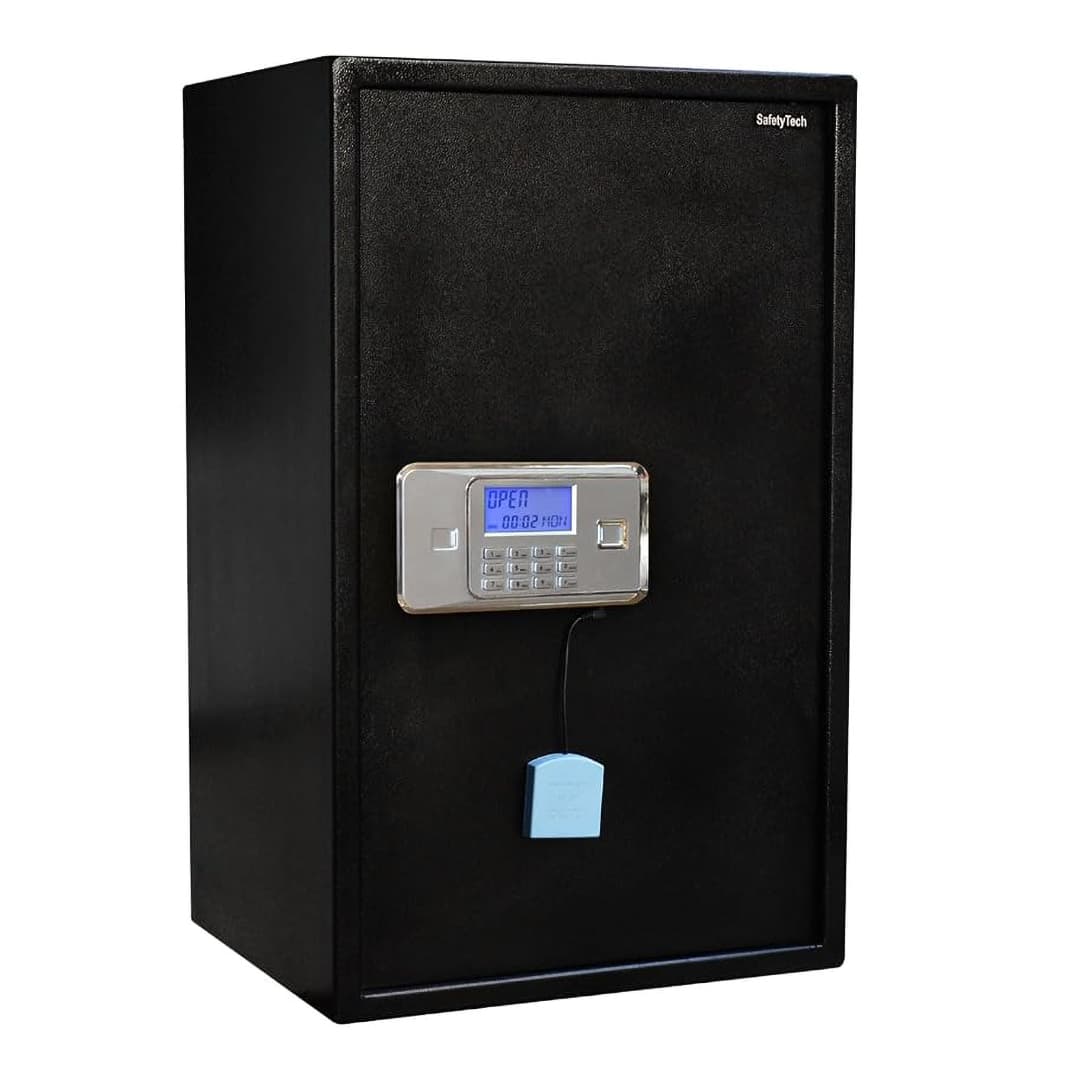 Safety Tech Digital Electronic with Keys Safe Box ,Black - GN75 BLT