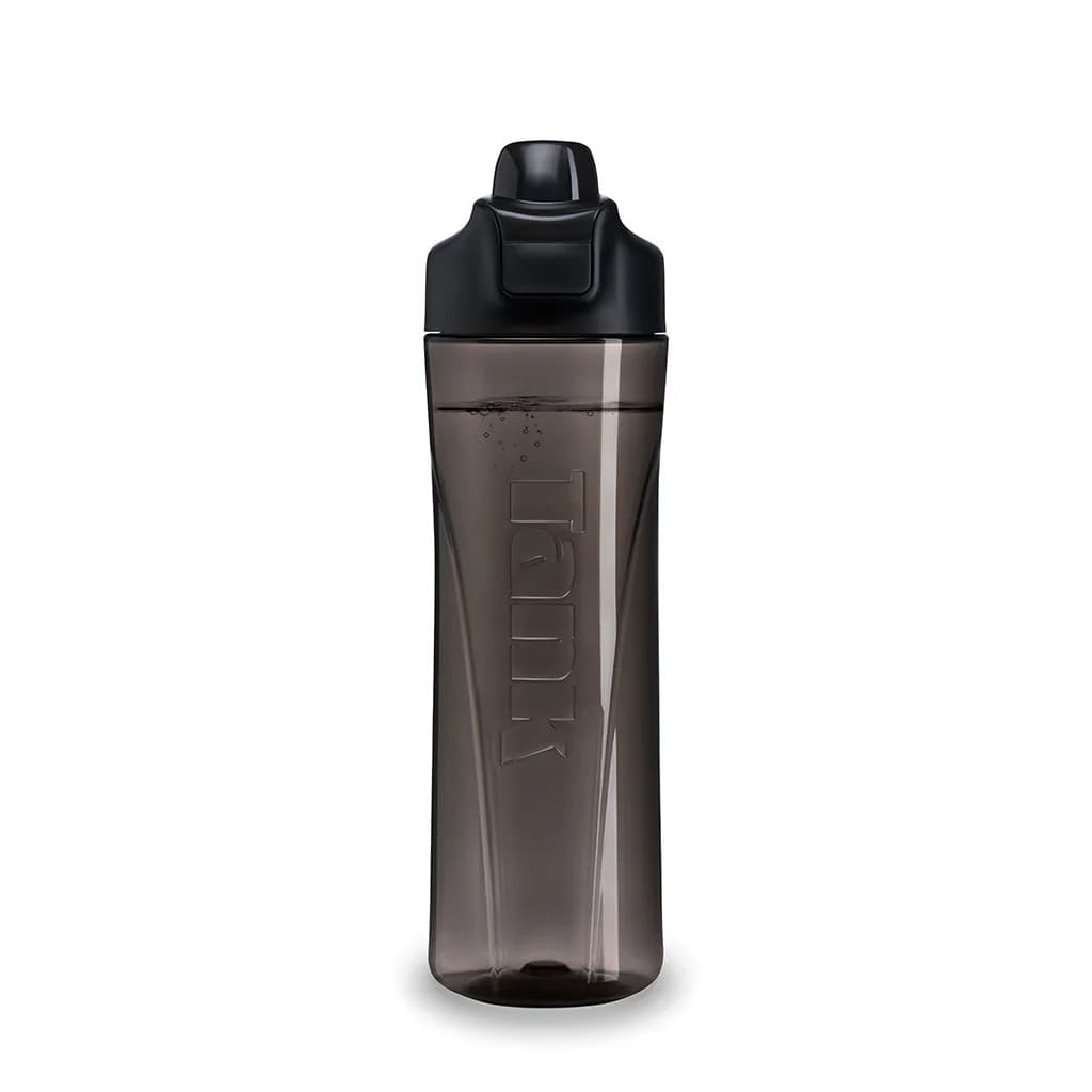 Tank Tritan Flip Cap Water Bottle , 800 milliliter , Black