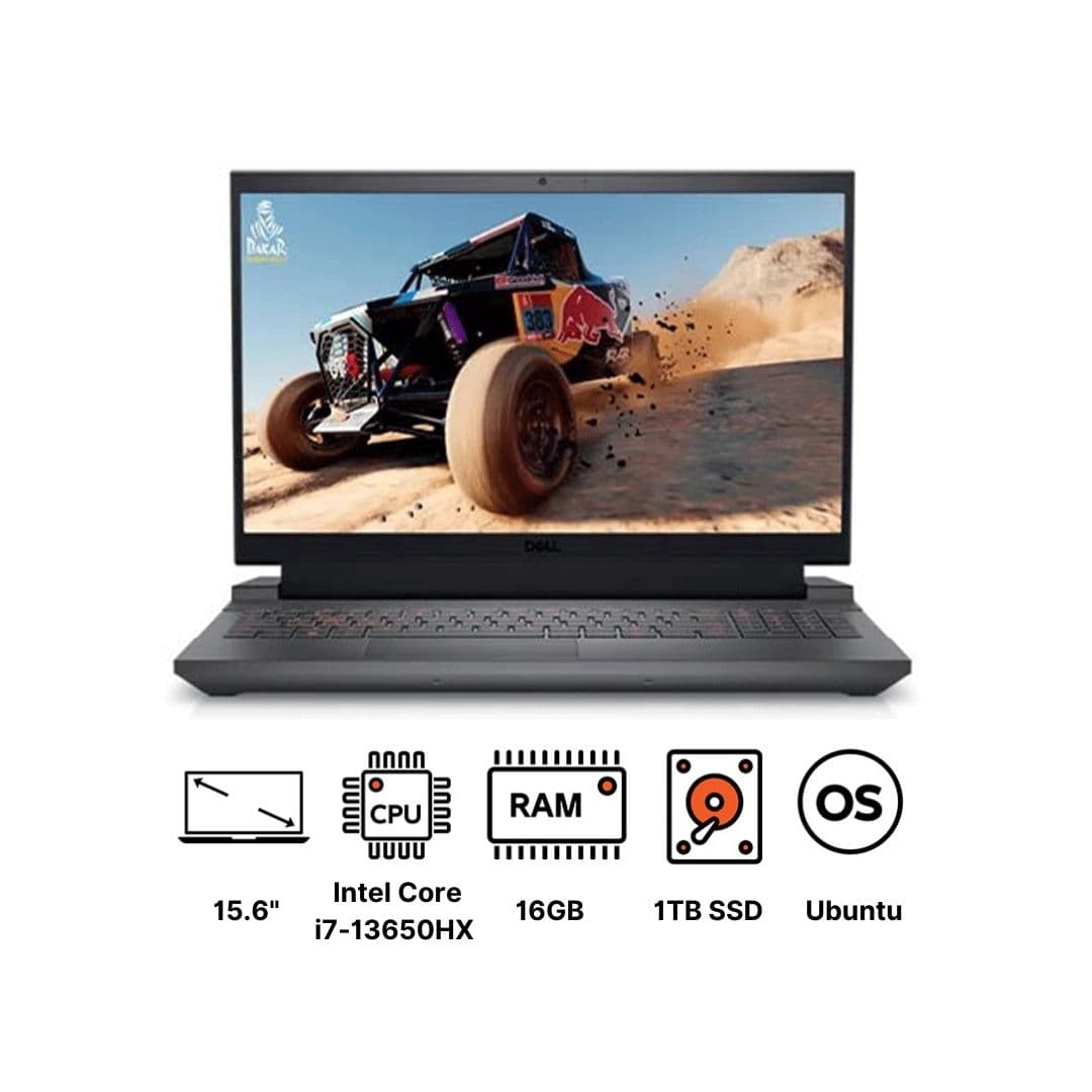 Dell G15 5530 Laptop ,Intel Core i7-13650HX 15.6 Inch ,1 TB SSD ,16 GB ,NVIDIA GeForce RTX 4060 ,Ubuntu - Grey