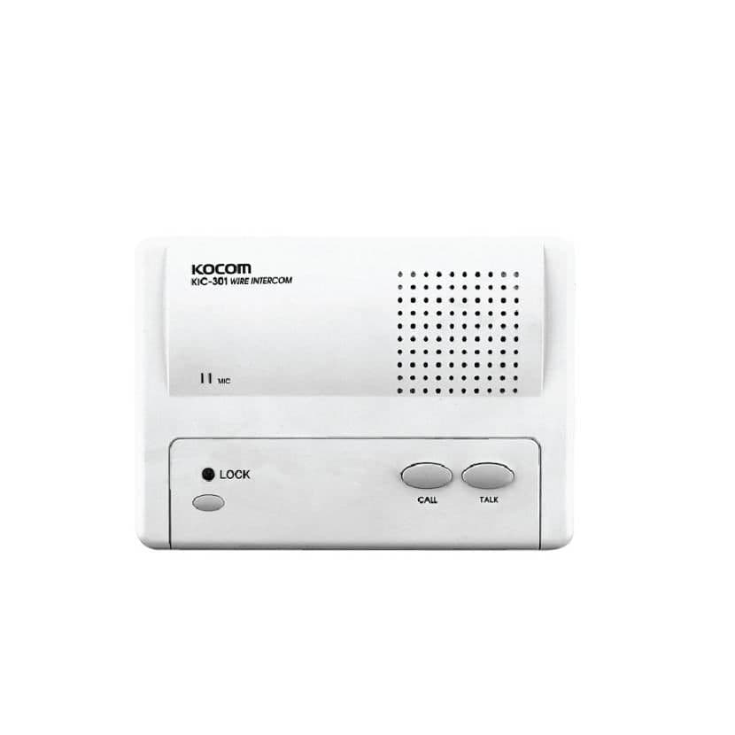 Kocom Wired Intercom Master Unit with 1 Line ,White - KIC-301