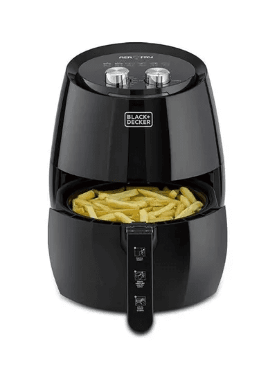 Black + Decker Aerofry Air Fryer , 4.3 Liter Black - AF350-B5