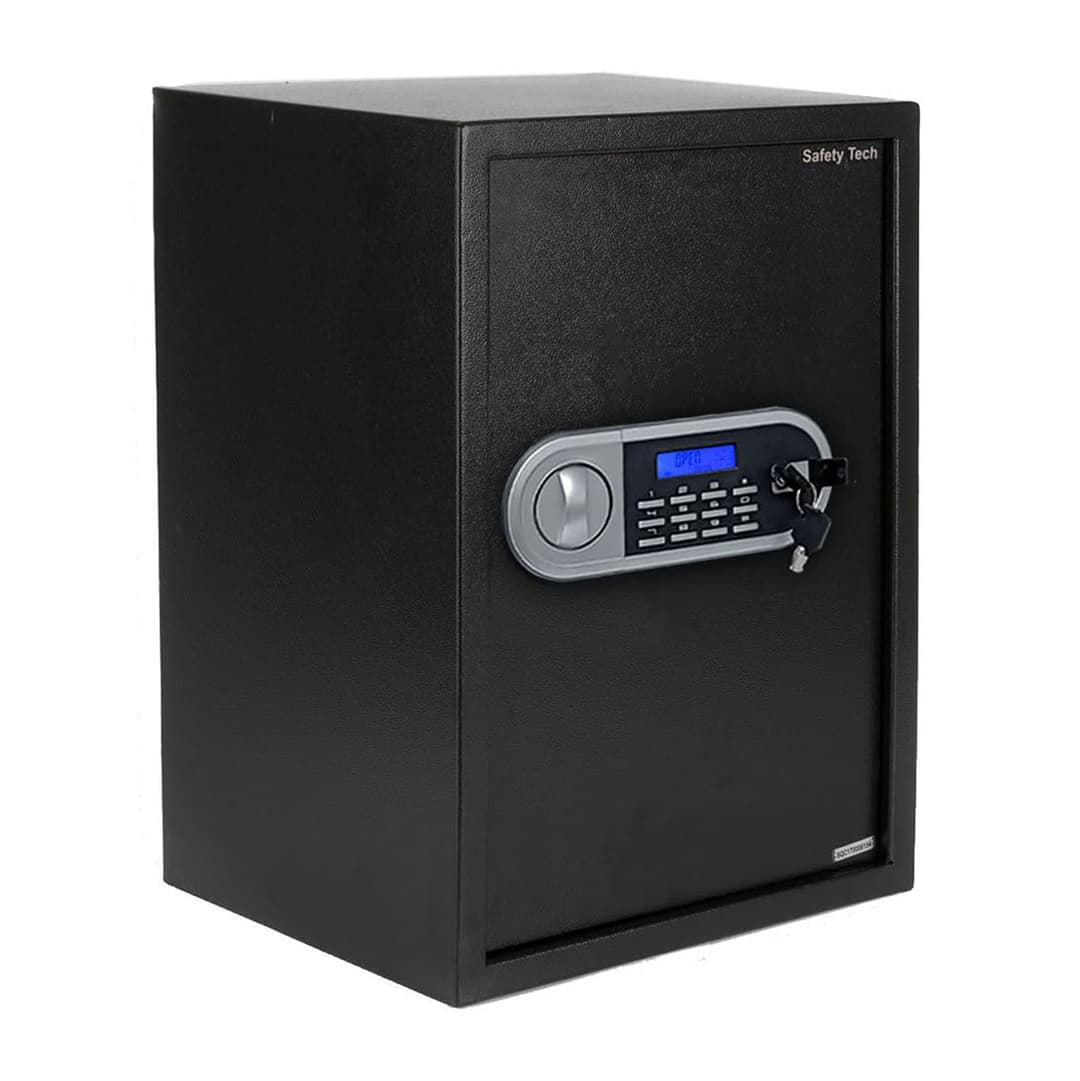 Safety Tech High Security Series Digital Electronic with Key Lock Safe Box ,50 Liter ,Black - GN 50 SDA3